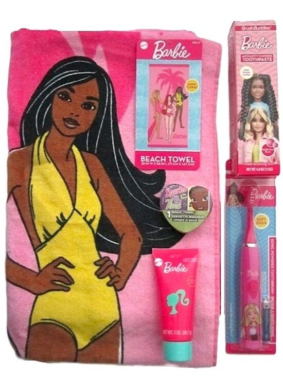 Barbie Other - Barbie Beach Towel & Bath Itemes NEW 58" x 28"